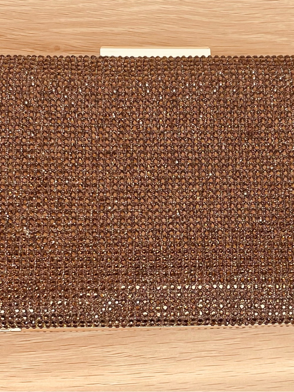 NWT Kurt Geiger Brown Beaded Evening Clutch - Picture 5 of 5